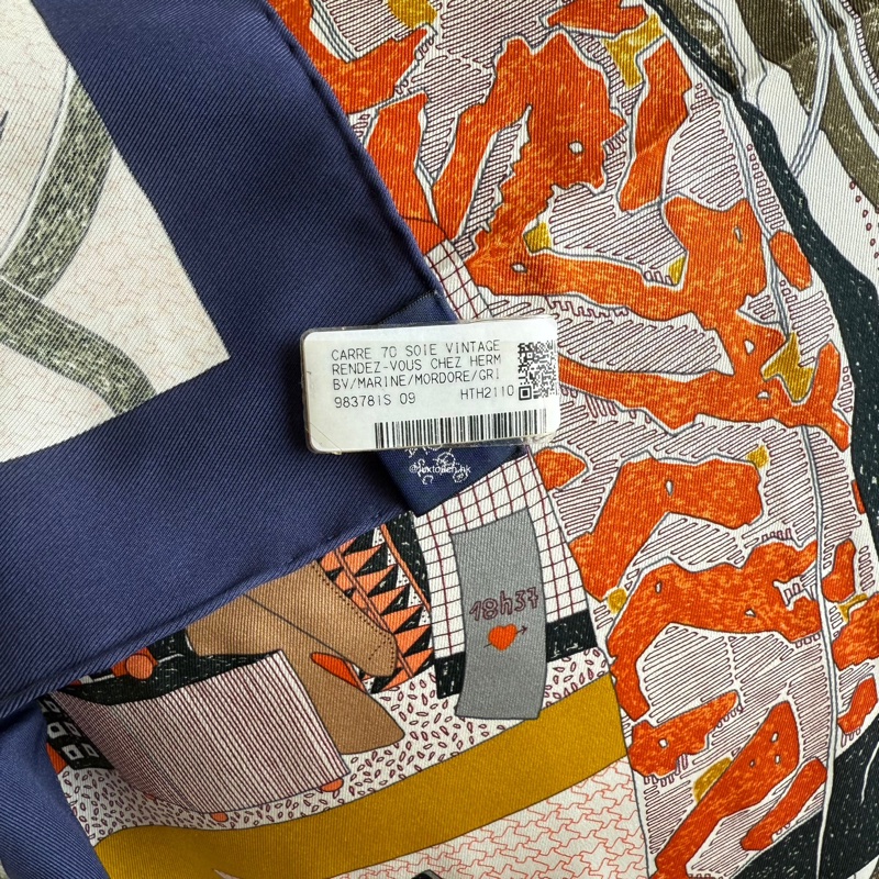 全新 特價🍊Hermes 愛馬仕 Silk scarf 90 絲巾🧣Rendez-Vous Chez 約會愛馬仕之家-6