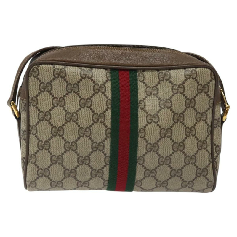 【日本直送】GUCCI GG Supreme 織帶雪莉線包 PVC 米紅色 119 02 004 正品 117304-1