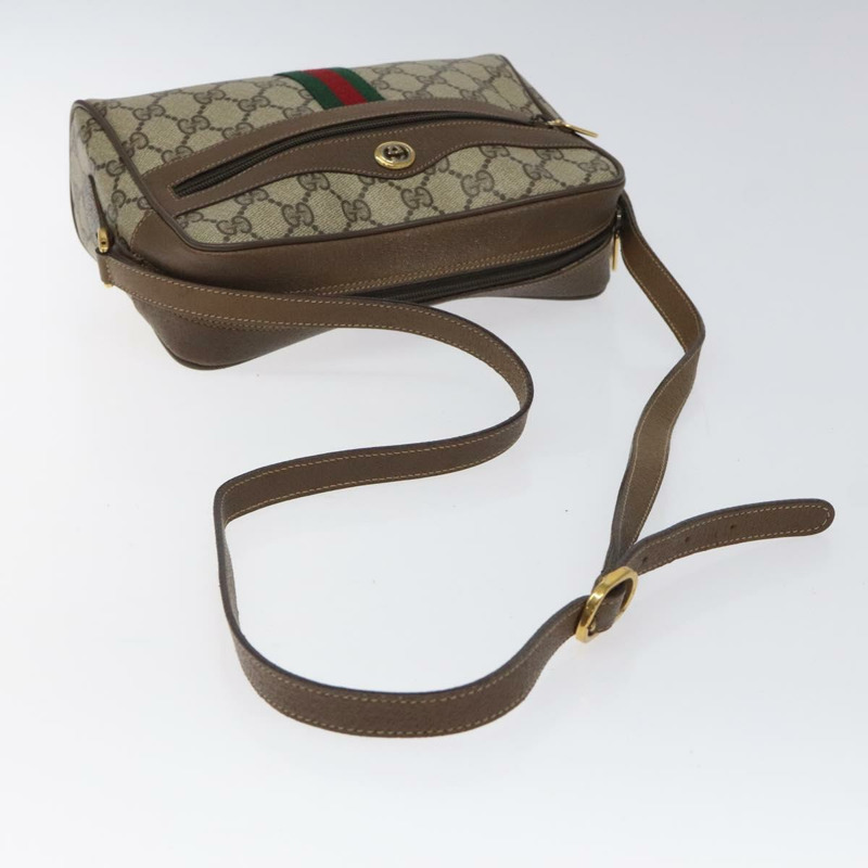 【日本直送】GUCCI GG Supreme 織帶雪莉線包 PVC 米紅色 119 02 004 正品 117304-6