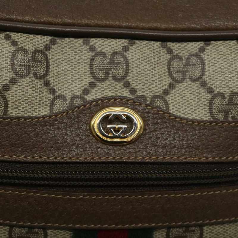 【日本直送】GUCCI GG Supreme 織帶雪莉線包 PVC 米紅色 119 02 004 正品 117304-17