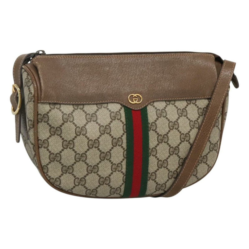 【日本直送】GUCCI GG Supreme Web Sherry Line 單肩包 PVC 米色 001 37 4001 正品 122548-0