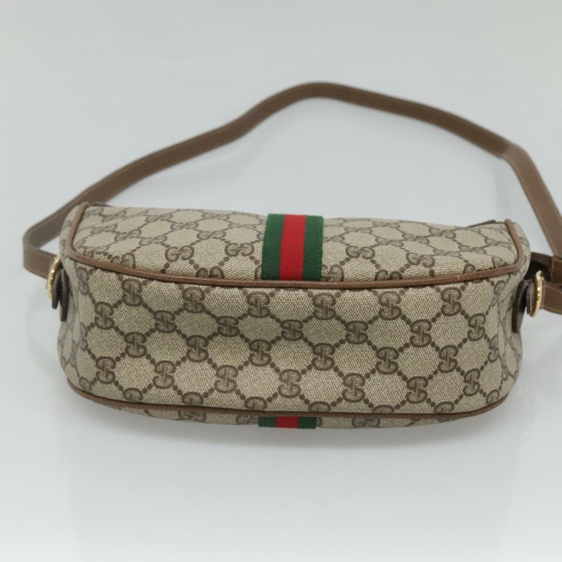 【日本直送】GUCCI GG Supreme Web Sherry Line 單肩包 PVC 米色 001 37 4001 正品 122548-4