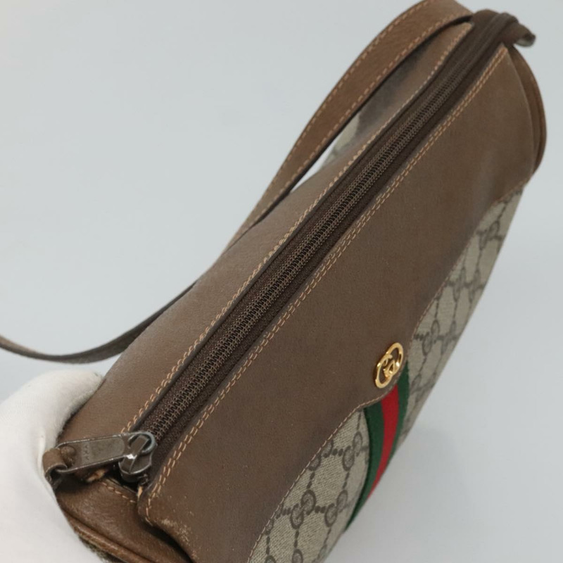 【日本直送】GUCCI GG Supreme Web Sherry Line 單肩包 PVC 米色 001 37 4001 正品 122548-5
