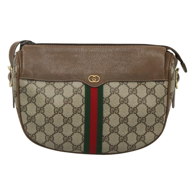 【日本直送】GUCCI GG Supreme Web Sherry Line 單肩包 PVC 米色 001 37 4001 正品 122548-12