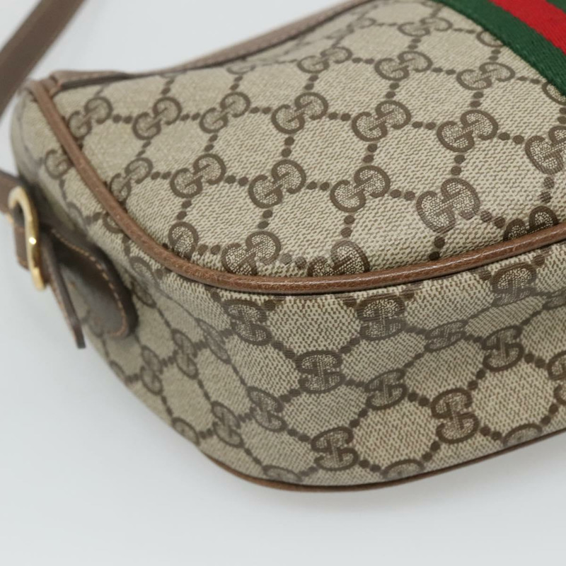 【日本直送】GUCCI GG Supreme Web Sherry Line 單肩包 PVC 米色 001 37 4001 正品 122548-13