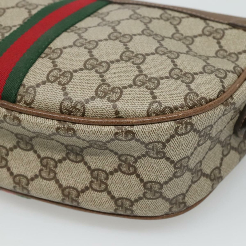 【日本直送】GUCCI GG Supreme Web Sherry Line 單肩包 PVC 米色 001 37 4001 正品 122548-14
