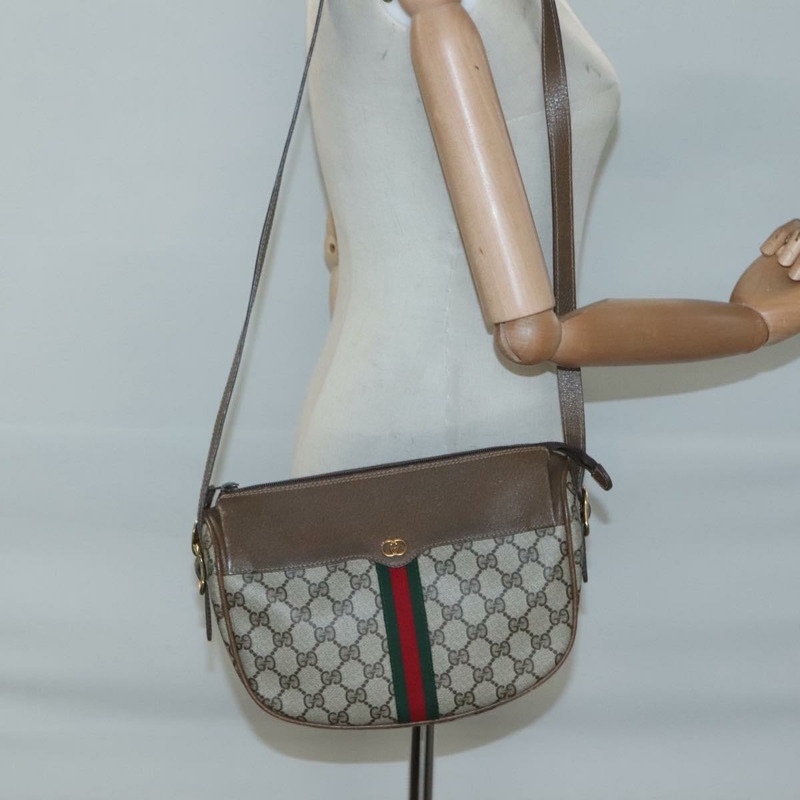 【日本直送】GUCCI GG Supreme Web Sherry Line 單肩包 PVC 米色 001 37 4001 正品 122548-20