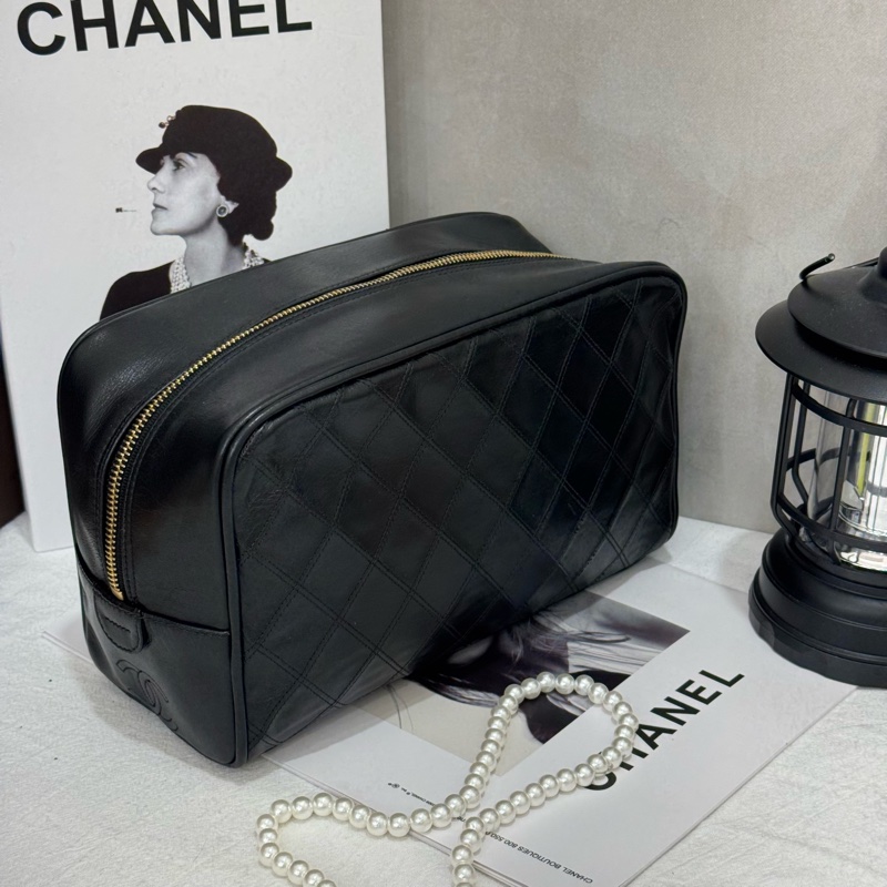 CHANEL 香奈兒皮革化妝包-4