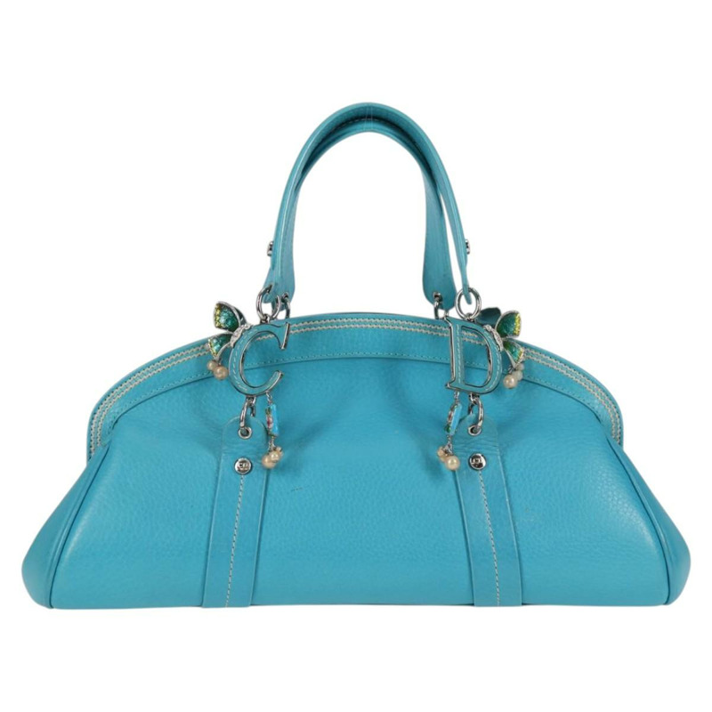 【日本直送】Christian Dior 手袋皮革限量版 0481 藍色銀色正品 yk18036AM-12