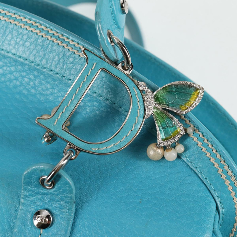 【日本直送】Christian Dior 手袋皮革限量版 0481 藍色銀色正品 yk18036AM-20