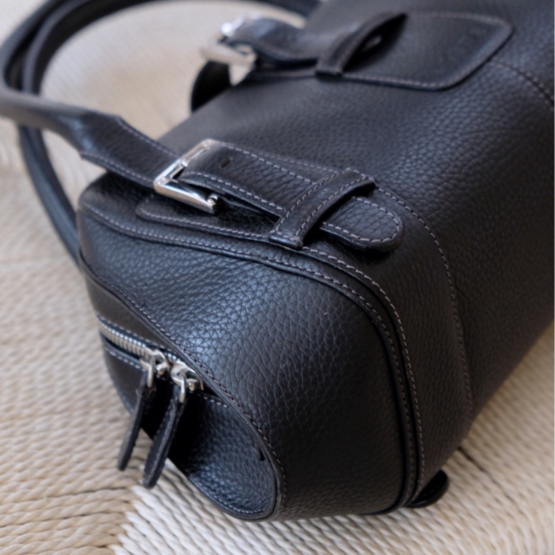 Loewe 羅意威黑色外縫線飛碟包🟣-5