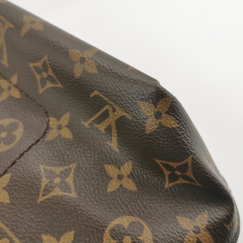 9❤Louis Vuitton Majestueux LV牛皮蜥蜴皮鴕鳥皮老花金扣秋千包手提包-10
