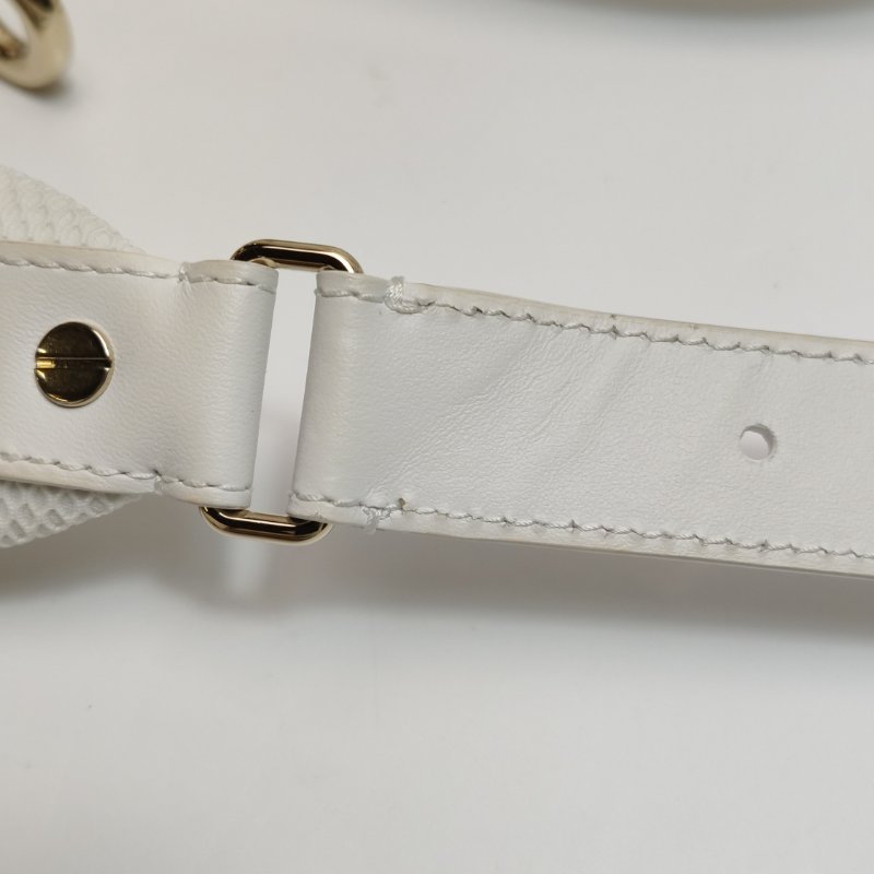 95❤DIOR Vibe中號白色迪奧牛皮保齡球包斜挎包肩帶包-12