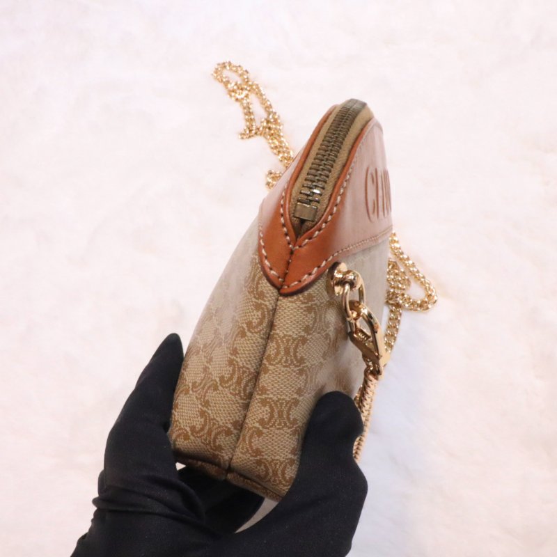 Celine mini pouch 杏色🤎-6