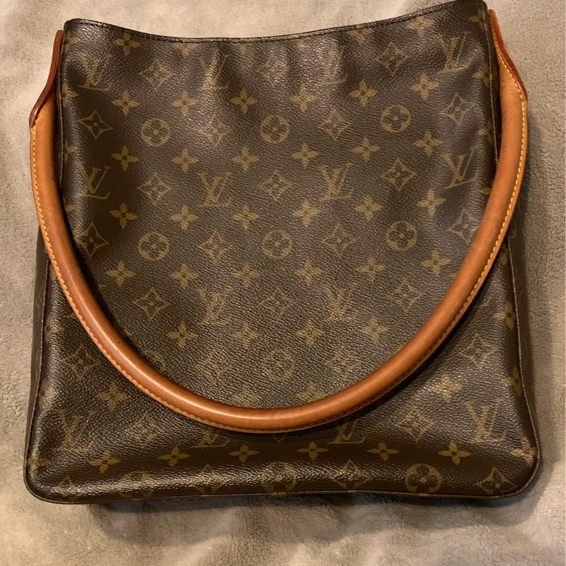 LOUIS VUITTON絕版品老花拉鍊型鞦韆包 肩背包 托特包M51145-0