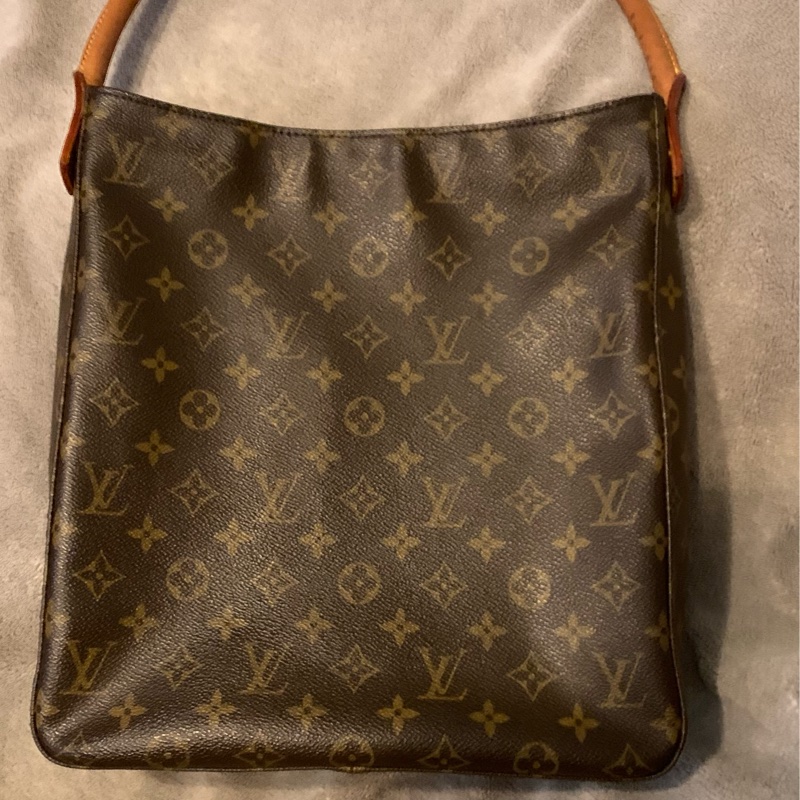 LOUIS VUITTON絕版品老花拉鍊型鞦韆包 肩背包 托特包M51145-1