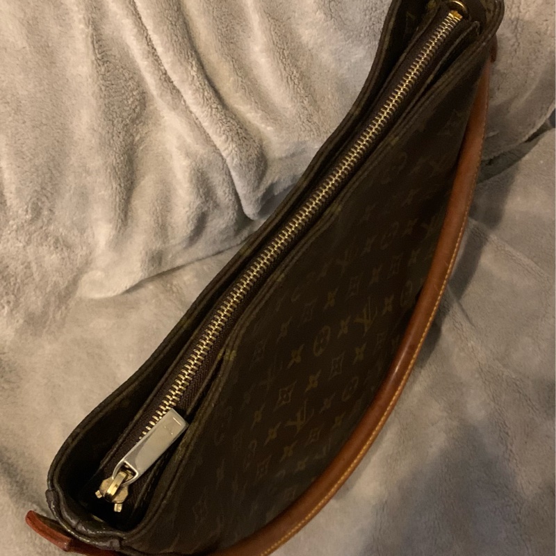 LOUIS VUITTON絕版品老花拉鍊型鞦韆包 肩背包 托特包M51145-4