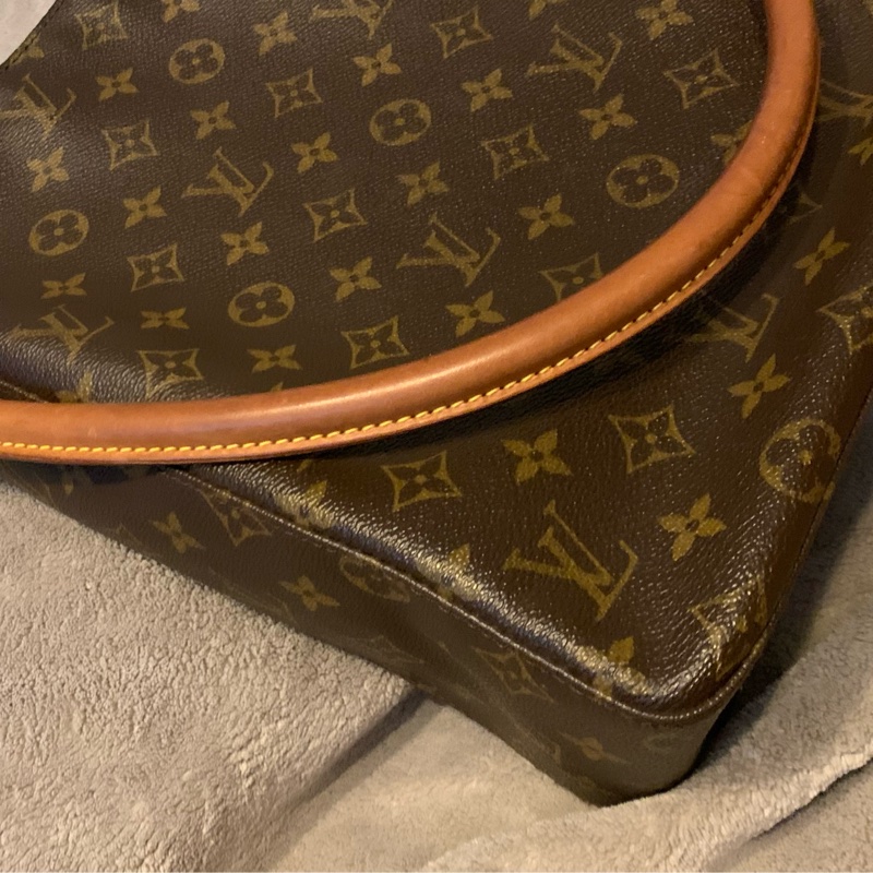 LOUIS VUITTON絕版品老花拉鍊型鞦韆包 肩背包 托特包M51145-11