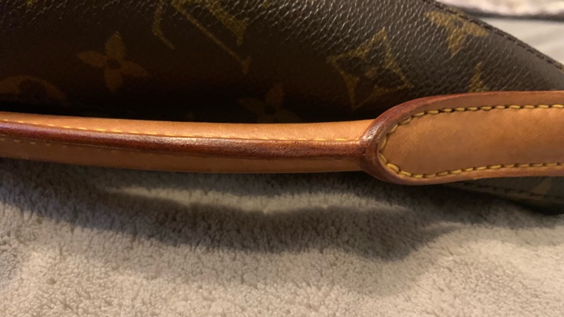 LOUIS VUITTON絕版品老花拉鍊型鞦韆包 肩背包 托特包M51145-32