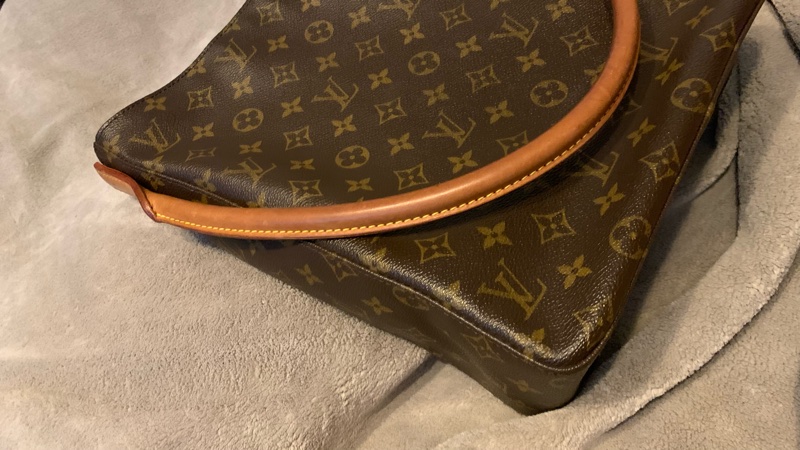 LOUIS VUITTON絕版品老花拉鍊型鞦韆包 肩背包 托特包M51145-35