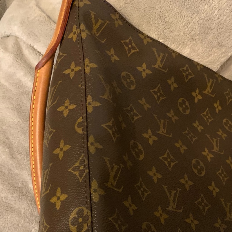 LOUIS VUITTON絕版品老花拉鍊型鞦韆包 肩背包 托特包M51145-38