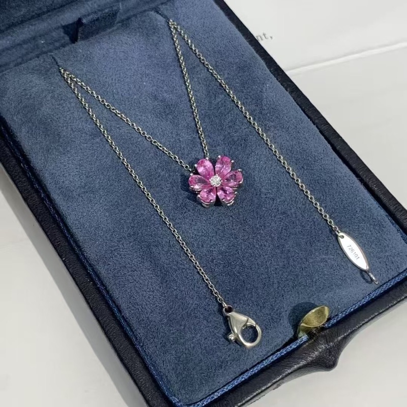 HARRY WINSTON海瑞溫斯頓勿忘我係列粉色藍寶石項鍊，全網唯一 2023購入-2