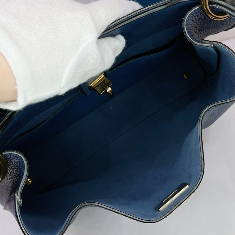 莉亞精品♡MCM Mila hobo深藍色 二手美包-13