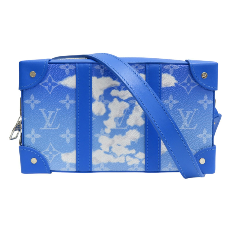 藍色 原花 帆布 Soft Trunk Monogram Clouds 肩背包 M45432-0