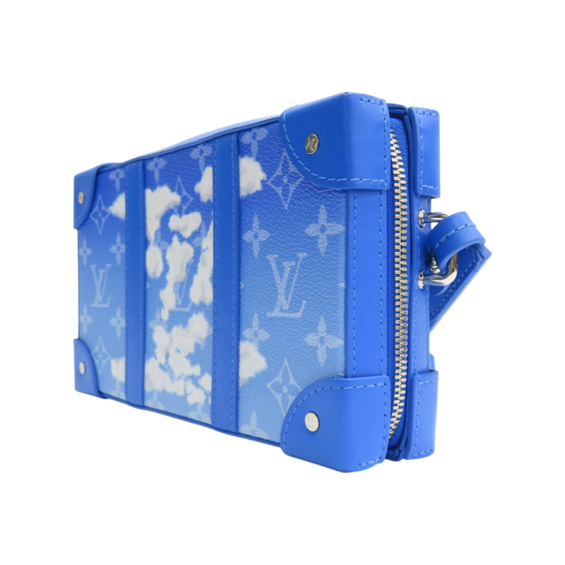 藍色 原花 帆布 Soft Trunk Monogram Clouds 肩背包 M45432-2