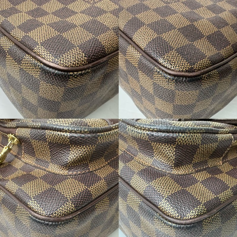 LV 棋盤格雙扣郵差包-12