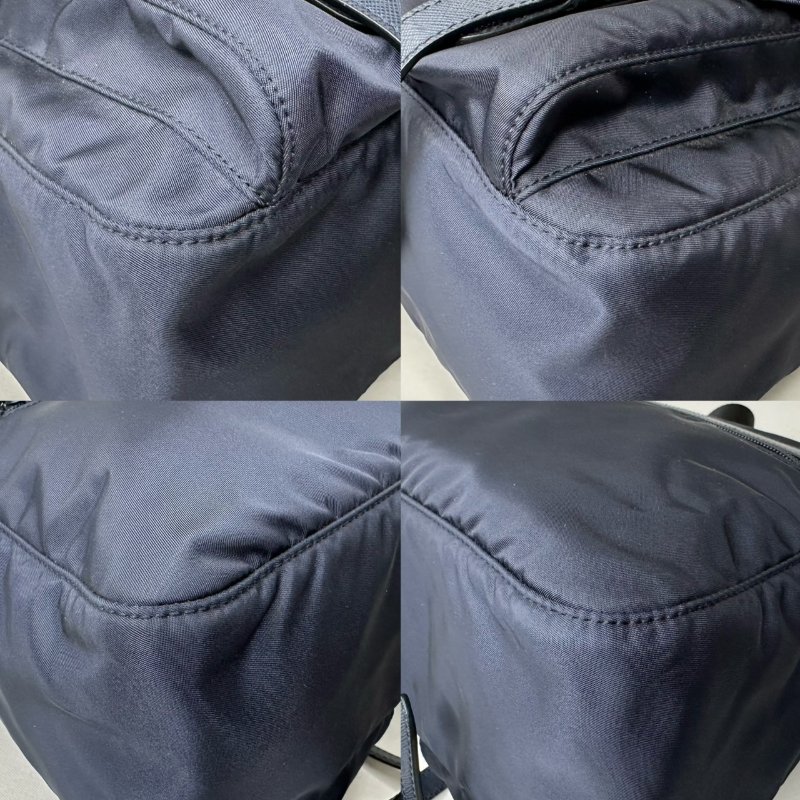 PRADA 海軍藍尼龍雙口袋郵差包-10