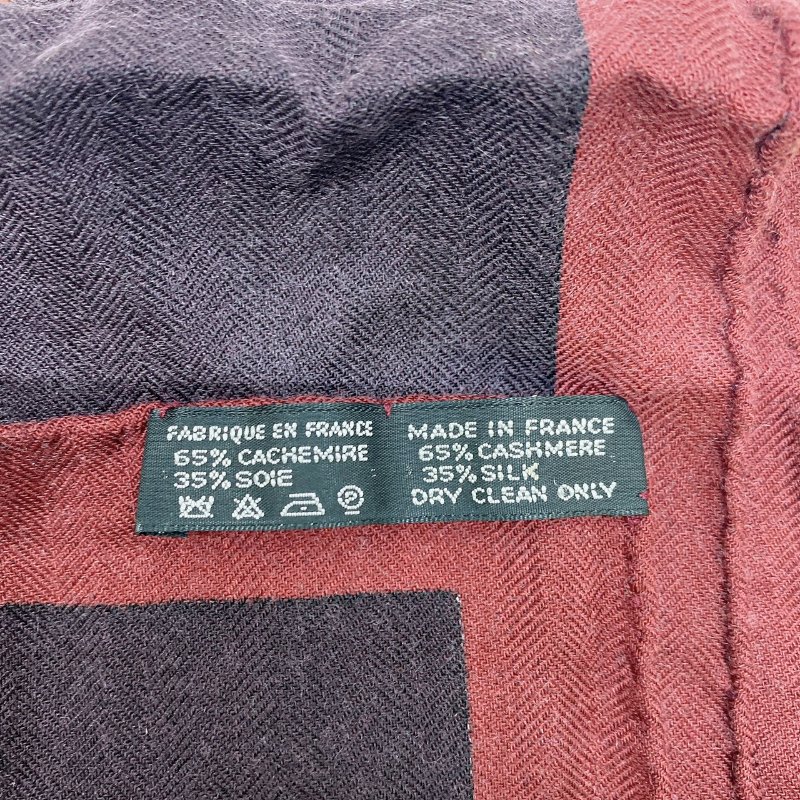 HERMES 羊絨真絲圍巾披肩-6