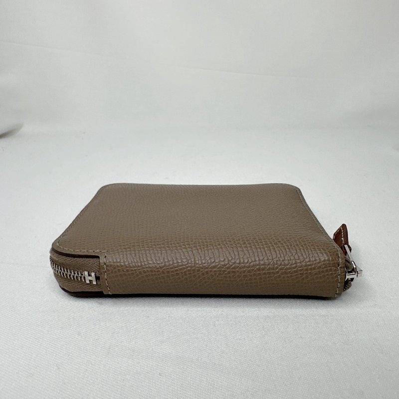HERMES 大象灰silk in絲巾短夾-7