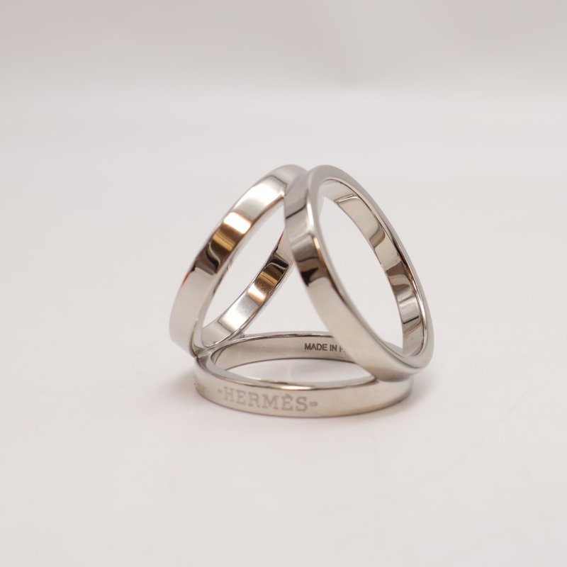HERMES 三重奏絲巾環 90 - 銀-0