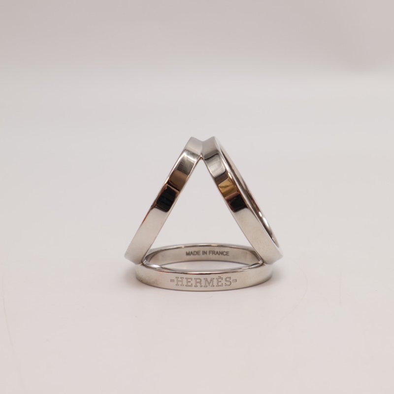 HERMES 三重奏絲巾環 90 - 銀-4