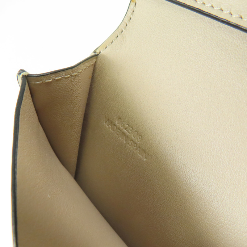 LOEWE 牛皮皮革Large Vertical Wallet銀扣長錢包-15