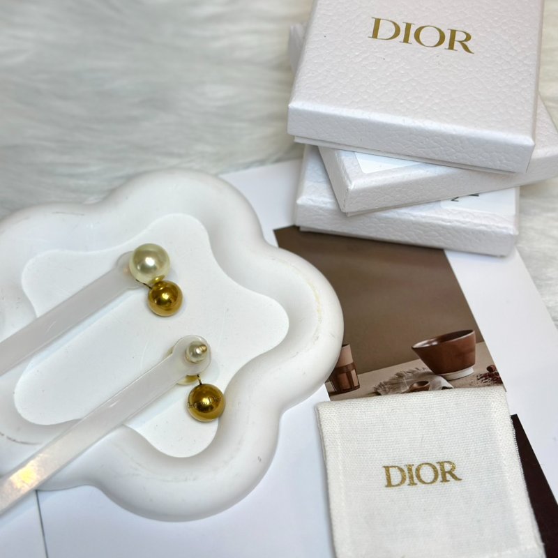 DIOR Tribales D-Pepite雙珠金球耳環-0