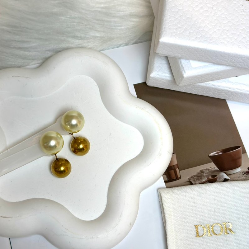 DIOR Tribales D-Pepite雙珠金球耳環-3