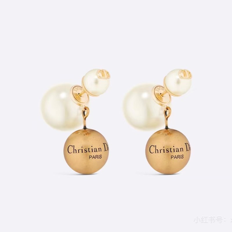 DIOR Tribales D-Pepite雙珠金球耳環-5