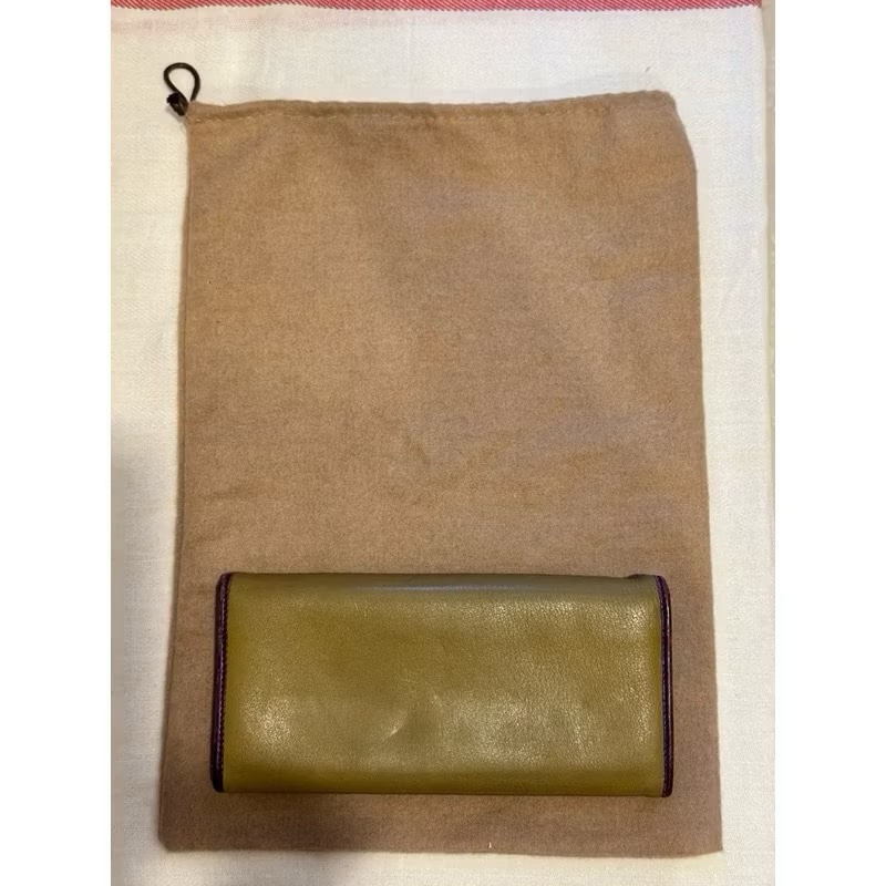 LOEWE奶茶色十卡撞色長夾-3