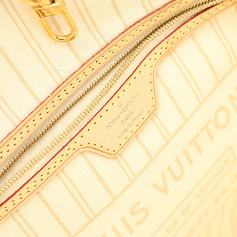 LOUIS VUITTON Neverfull MM 手提單肩包 N41361 Damier Azur 皮革 二手-3