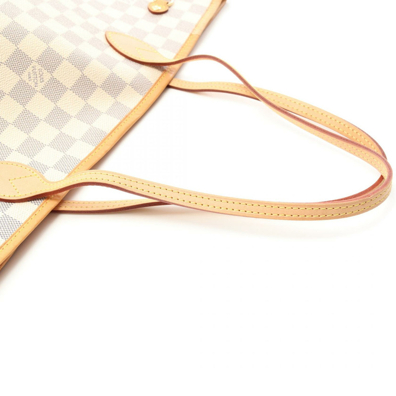LOUIS VUITTON Neverfull MM 手提單肩包 N41361 Damier Azur 皮革 二手-6