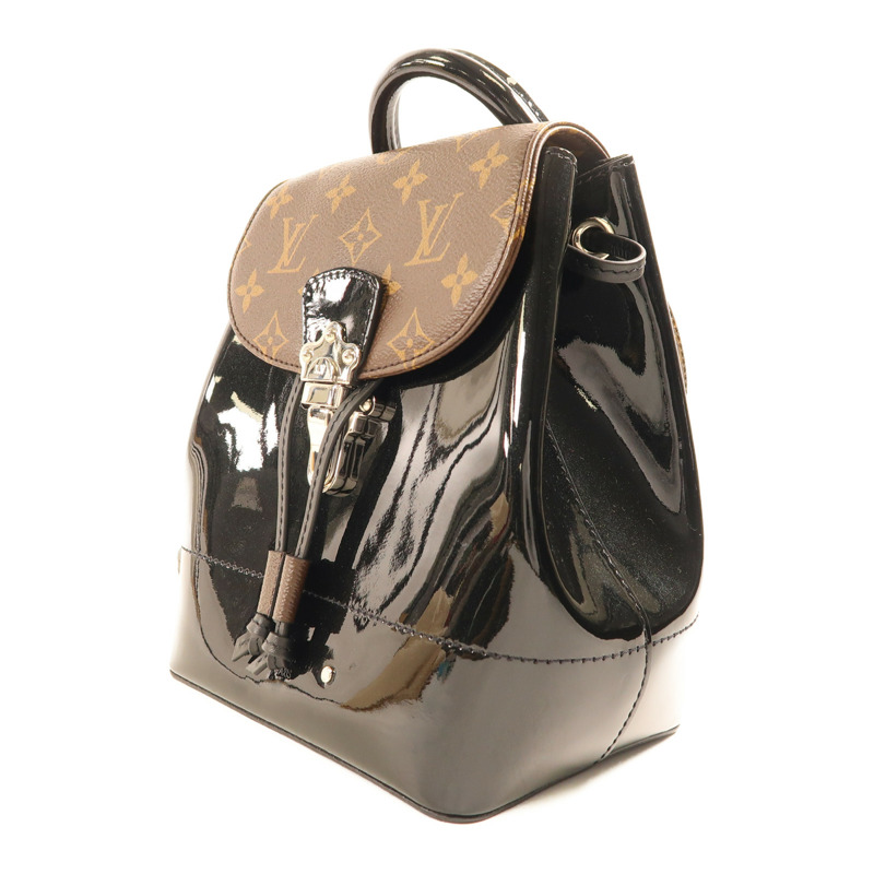 LOUIS VUITTON Monogram/Vernis Hot Springs Backpack銀扣背包-2