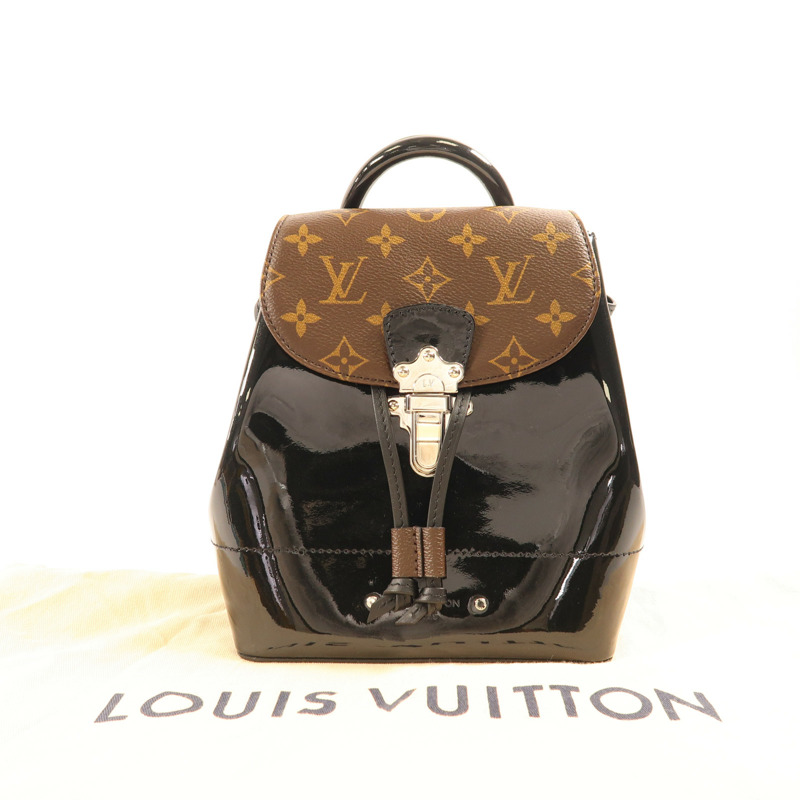 LOUIS VUITTON Monogram/Vernis Hot Springs Backpack銀扣背包-12