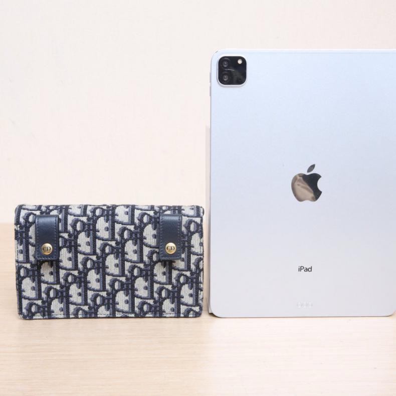 DIOR(迪奧) SADDLE 馬鞍 腰包 17 墨藍色 帆布 金扣 2019 Oblique印花-2