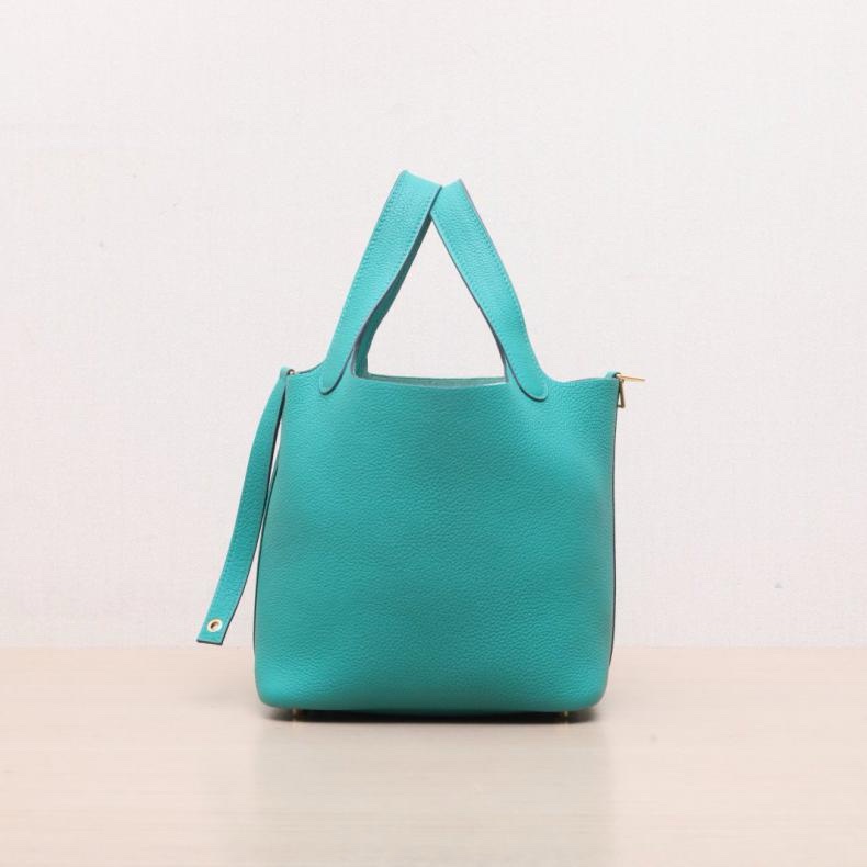 HERMES(愛馬仕) Picotin 菜籃子 18 O6帝綠 TM皮 U刻 金扣-1