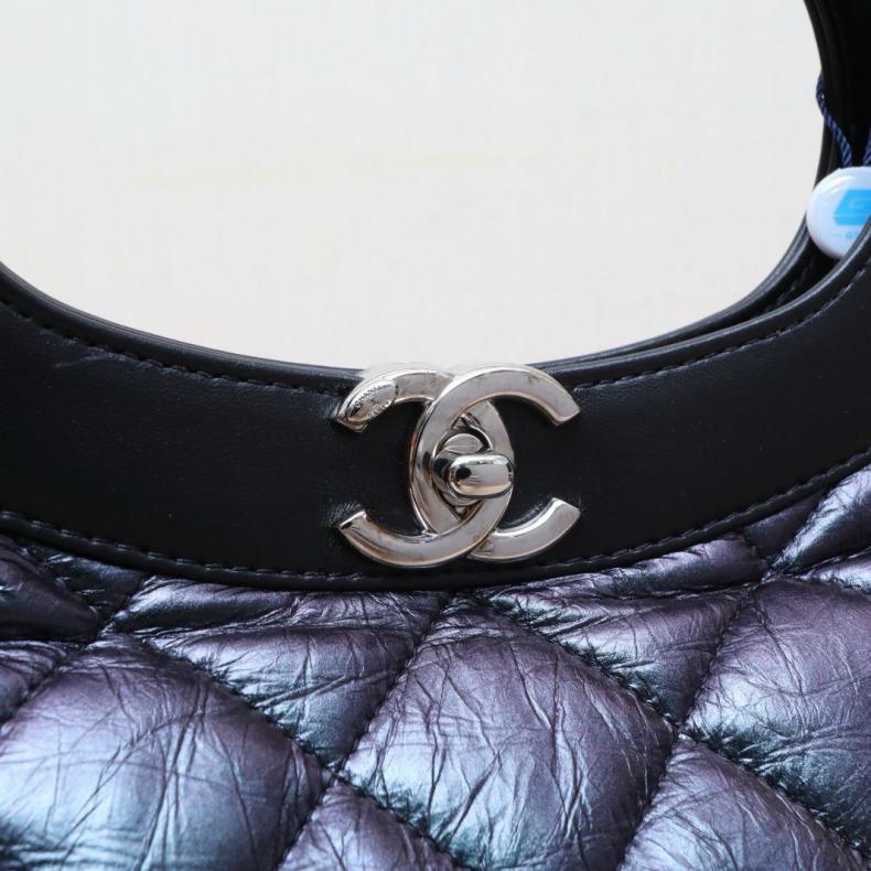 CHANEL(香奈兒) 31Bag 小號 豎版 30cm 黑色 28開 銀扣-5