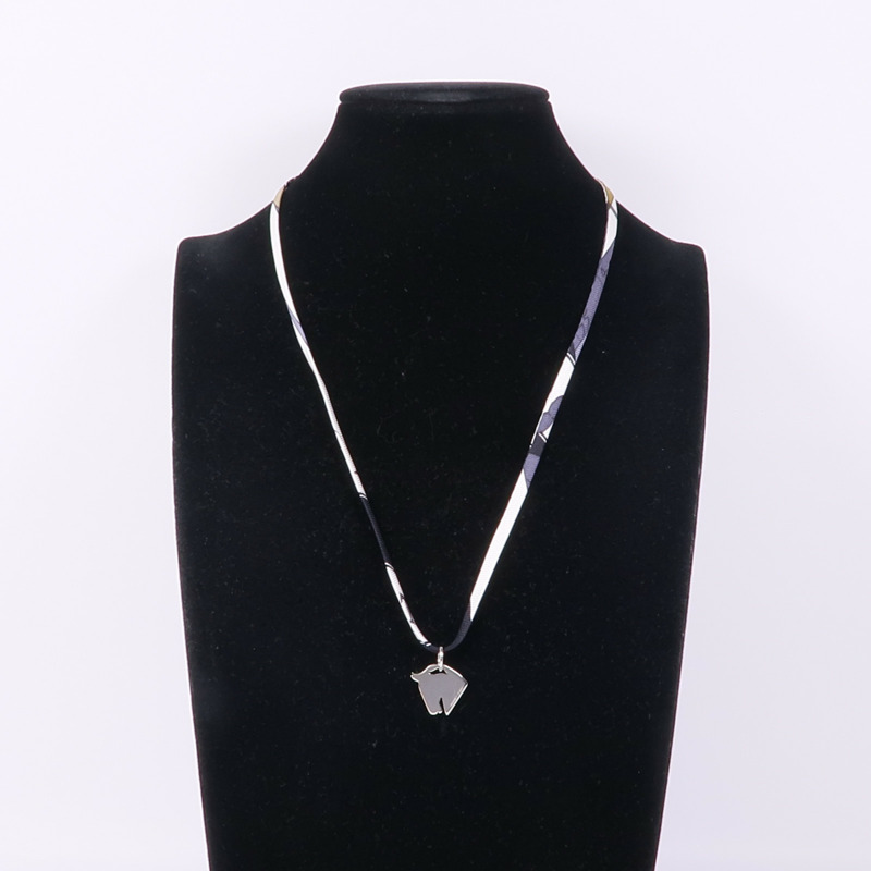 HERMES 絲質/金屬Tourbillon Necklace/Bracelet項鍊/手鐲-8
