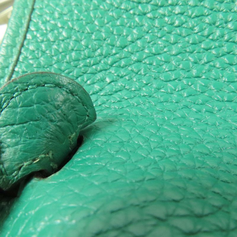HERMES Clemence皮革Evelyne TPM銀扣肩背袋Menthe-11