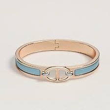 Hermes mini clic bracelet blue 粉藍色豬鼻手鈪-3